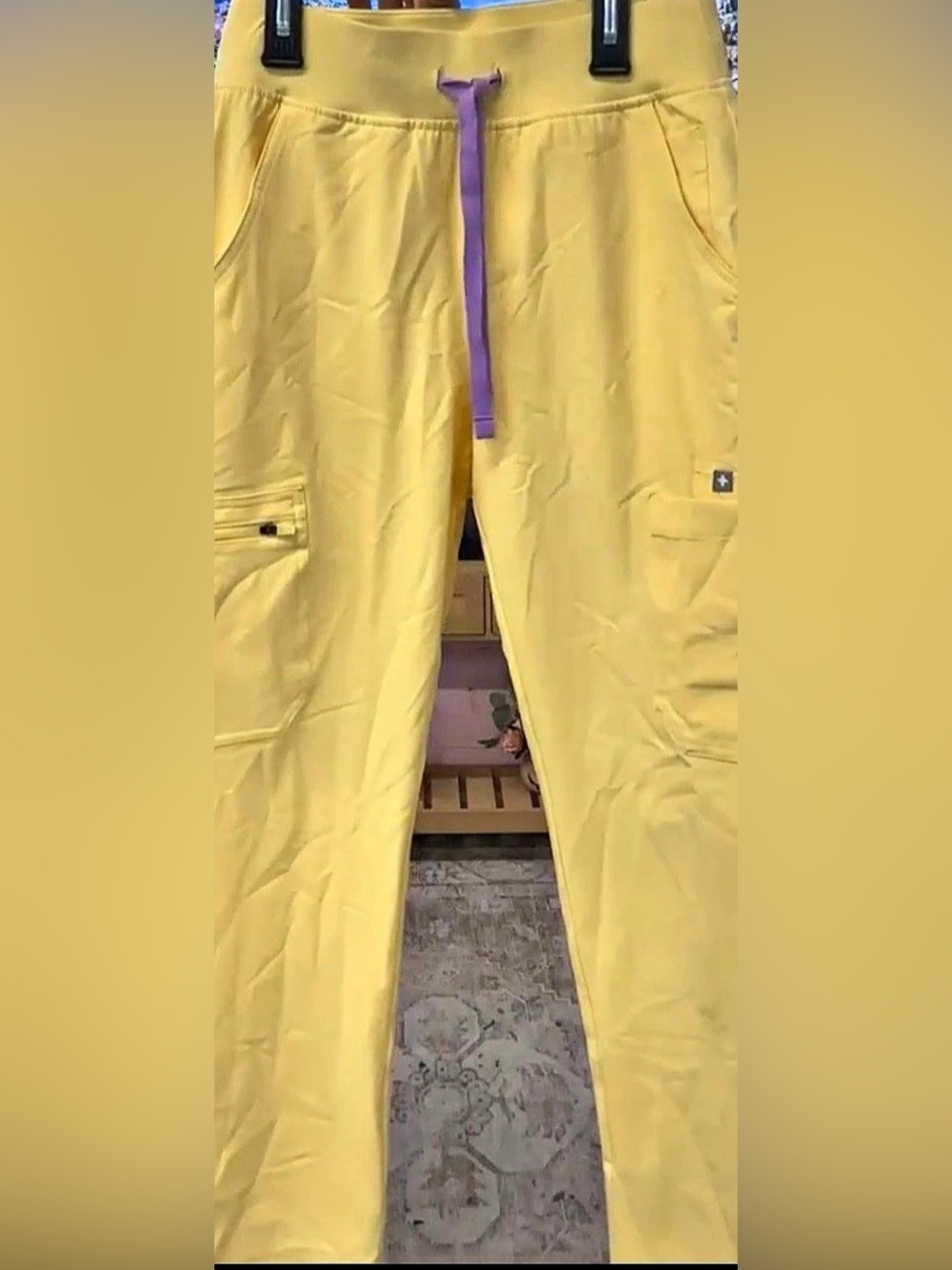 FIGS Butter yellow yola bottoms